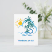 文字カスタムトロピカルアイランズ ポストカード (スタンド正面)