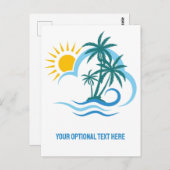 文字カスタムトロピカルアイランズ ポストカード (正面/裏面)