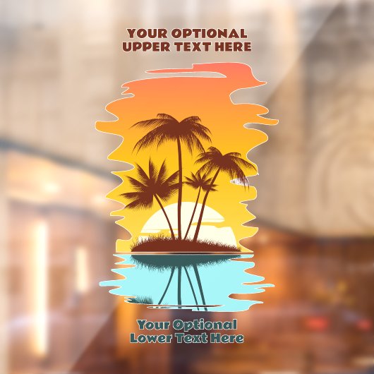 文字カスタムトロピカルアイランドサンセット ウィンドウサイン (シート2)