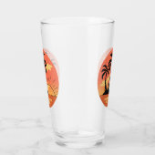 文字カスタムトロピカルアイランドサンセット タンブラーグラス (右)