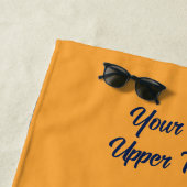 文字カスタムトロピカルアイランドサンセット ビーチタオル (インサイチュ)