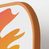 文字カスタムトロピカルアイランドサンセット ピックルボールラケット (左詳細)