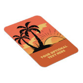 文字カスタムトロピカルアイランドサンセット マグネット (右側)