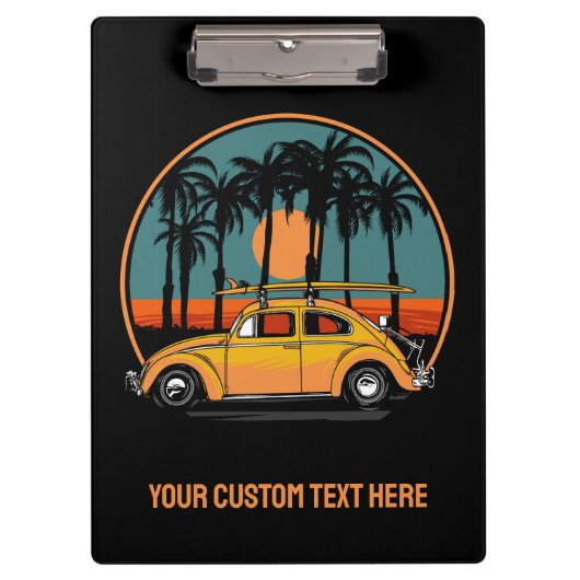 文字カスタムトロピカルサンセット クリップボード (正面)