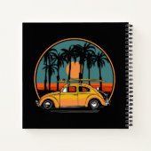 文字カスタムトロピカルサンセット ノートブック (裏面)