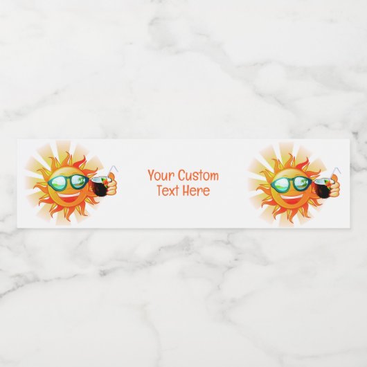 文字カスタムトロピカルサン ペットボトルラベル (シングルラベル)