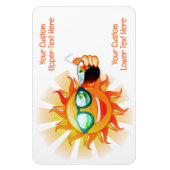 文字カスタムトロピカルサン マグネット (縦)