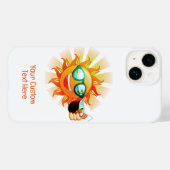 文字カスタムトロピカルサン Case-Mate iPhoneケース (裏面 (横))