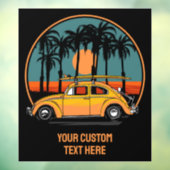 文字カスタムトロピカルサーファーサンセット ウィンドウサイン (シート3)