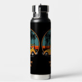 文字カスタムトロピカルサーファーサンセット ウォーターボトル (右面)