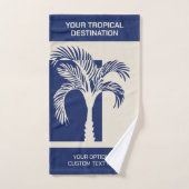 文字カスタムトロピカルバケーション バスタオルセット (ハンドタオル)