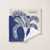 文字カスタムトロピカルバケーション バスタオルセット (ウォッシュタオル)