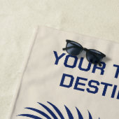 文字カスタムトロピカルバケーション ビーチタオル (インサイチュ)