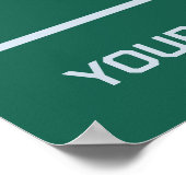 文字カスタムトロピカルパームツリー ポスター (角)