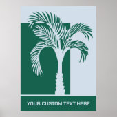 文字カスタムトロピカルパームツリー ポスター (正面)