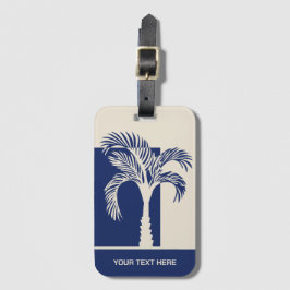 文字カスタムトロピカルパームツリー ラゲッジタグ