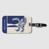 文字カスタムトロピカルパームツリー ラゲッジタグ (正面横)