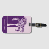 文字カスタムトロピカルパームツリー ラゲッジタグ (正面横)