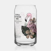 文字カスタムトロピカルフラミンゴ ガラス缶 (裏面)