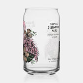 文字カスタムトロピカルフラミンゴ ガラス缶 (左)