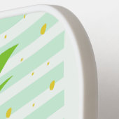 文字カスタムトロピカルフラミンゴ ピックルボールラケット (左詳細)