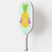 文字カスタムトロピカルフラミンゴ ピックルボールラケット (左)