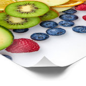 文字カスタムトロピカルフルーツ ポスター (コーナー)