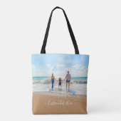 文字カスタムトートバッグユアオイデザイン トートバッグ (裏面)