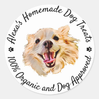文字カスタムドッグ ラウンドシール