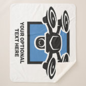 文字カスタムドローン シェルパブランケット (正面)