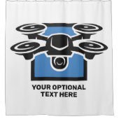 文字カスタムドローン シャワーカーテン (正面)