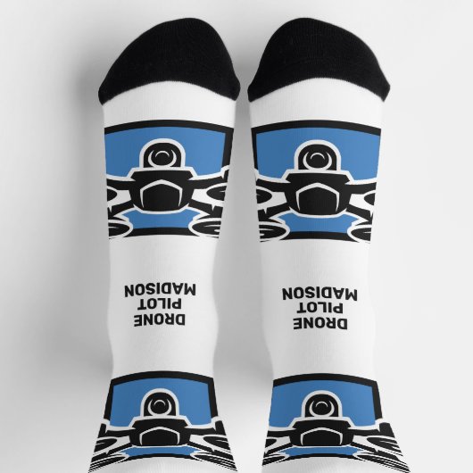 文字カスタムドローン ソックス (上部)