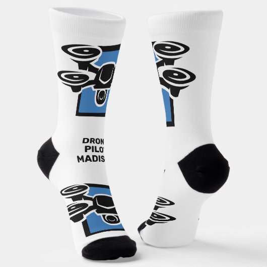 文字カスタムドローン ソックス (傾斜あり)