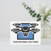 文字カスタムドローン ポストカード (スタンド正面)