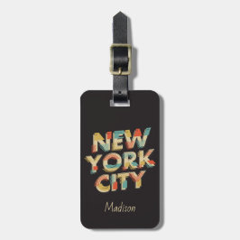文字カスタムニューヨーク市の荷物タグ ラゲッジタグ
