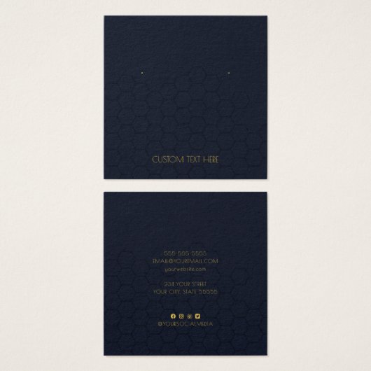 文字カスタムネックレスイヤリングディスプレイカード (正面&裏面)