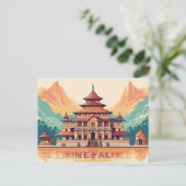 文字カスタムネパール ポストカード (スタンド正面)