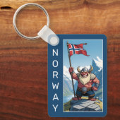 文字カスタムノルウェーのトロール キーホルダー (正面)