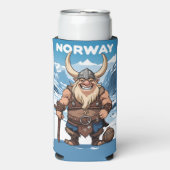 文字カスタムノルウェーのトロール スリム缶クーラー (Seltzer正面)