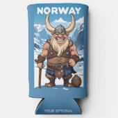 文字カスタムノルウェーのトロール スリム缶クーラー (正面)