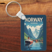 文字カスタムノルウェー キーホルダー (正面)