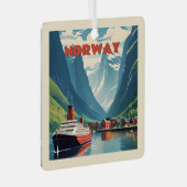文字カスタムノルウェー メタルオーナメント (正面右)
