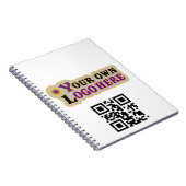 文字カスタムノートQRコード ノートブック (右側)