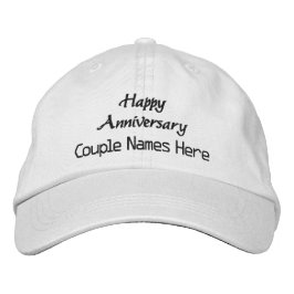 文字カスタムハットのカップル名を希望 刺繍入りキャップ