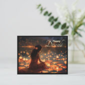 文字カスタム🤩ハッピーディワリ ポストカード (スタンド正面)