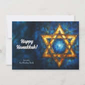 文字カスタムハッピーハヌカー✡️デビッドのスター シーズンカード (正面)