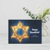 文字カスタムハッピーハヌカー✡️デビッドのスター シーズンカード (スタンド正面)