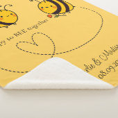 文字カスタムハッピーラブビーツ シェルパブランケット (3/4)