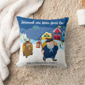 文字カスタムバスクOlentzeroクリスマススノーシーン： クッション (ブランケット)