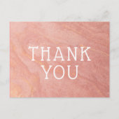 文字カスタムバラ金ゴールドピンクサンドストーンありがとう ポストカード (正面)